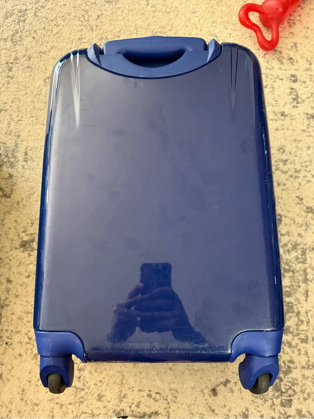 The Childs Grogu Blue Rolling Suitcase for Kids